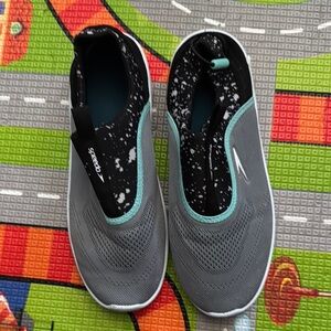Speedo Black and Gray Slip-On Water Shoes